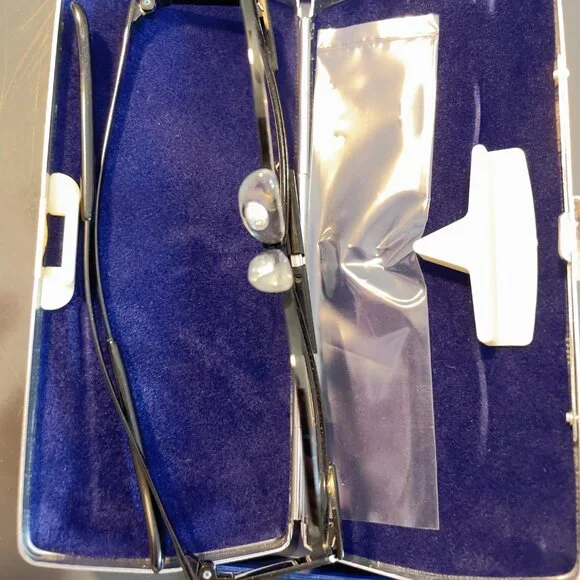 NEW SlimFold Kanda of Japan Folding Eyeglasses w/ Case in Silver